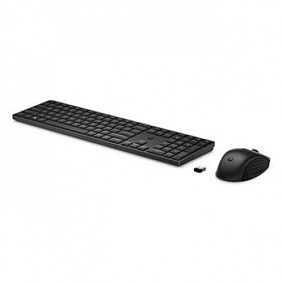 HP 650 4R013AA Sada klávesnice bezdrátová CZ, černá s bezdrátovou optickou myší, AA, klasická, bezdrátový přijímač USB typ 2.4 [GHz]