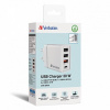 Verbatim 49701 Síťový adaptér 30W, 4 porty, 1x USB-C, 3x USB-A