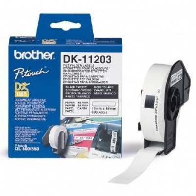 Brother DK-11203, 17mm x 87mm, papírová role