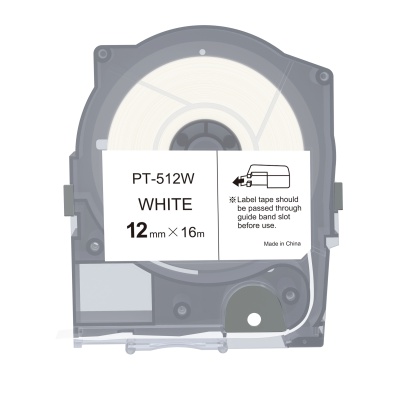 Max LM-512W, 12mm x 16m, bílá kompatibilní páska