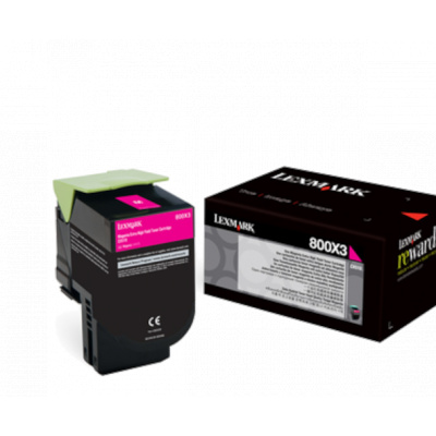 Lexmark 80C0X30 purpurový (magenta) originální toner