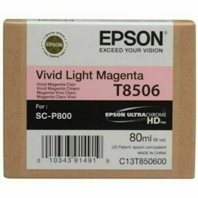 Epson T8506 C13T85060N světle purpurová (vivid light magenta) originální cartridge