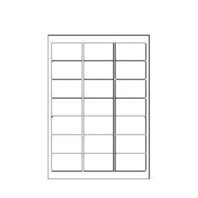 Samolepicí etikety 63,5 x 38,1 mm, 21 etiket, A4, 100 listů