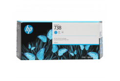 HP 738 676M6A azurová (cyan) originální cartridge
