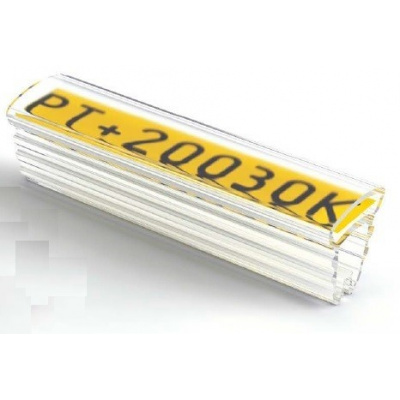 Partex PT+10015A  návlečka 15mm, 200ks, (2,5 5,0 mm), PT průsvitné pouzdro na štítky